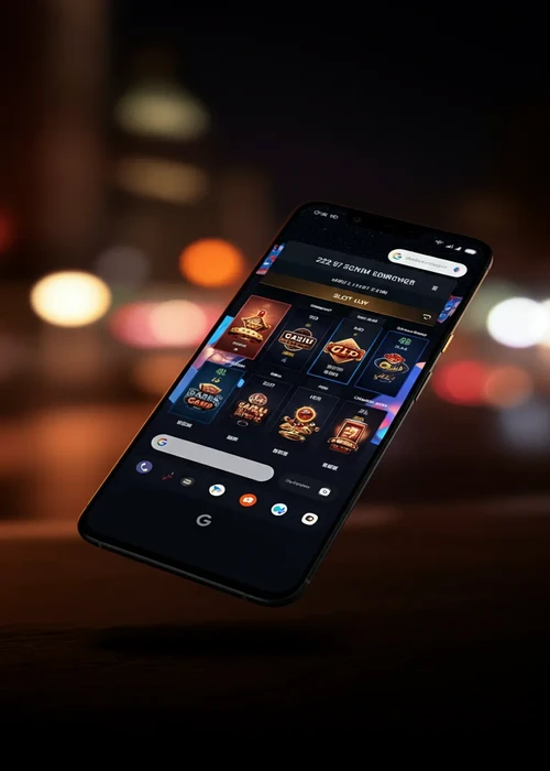 Roo Casino main page with elegant green interface and slots collection